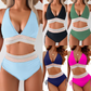 👙Hot Verkoop 49% Korting💃 Hoge Taille Buik Controle Kleur Blok De Bikini Inzetten